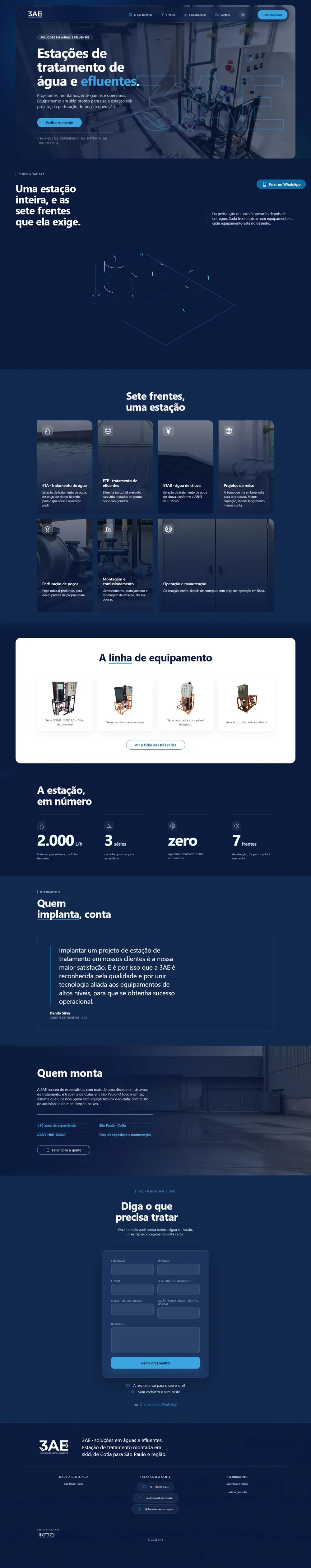 Página do site 3AE
