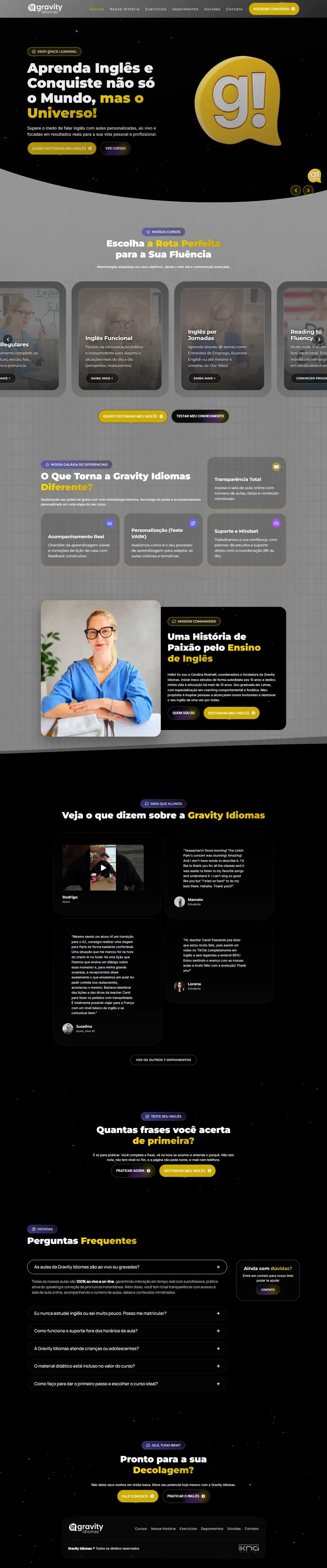 Site Gravity Idiomas