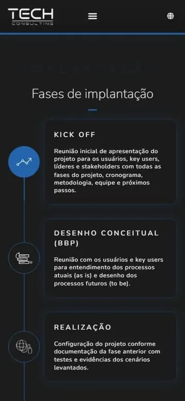 Site Tech Consulting no celular